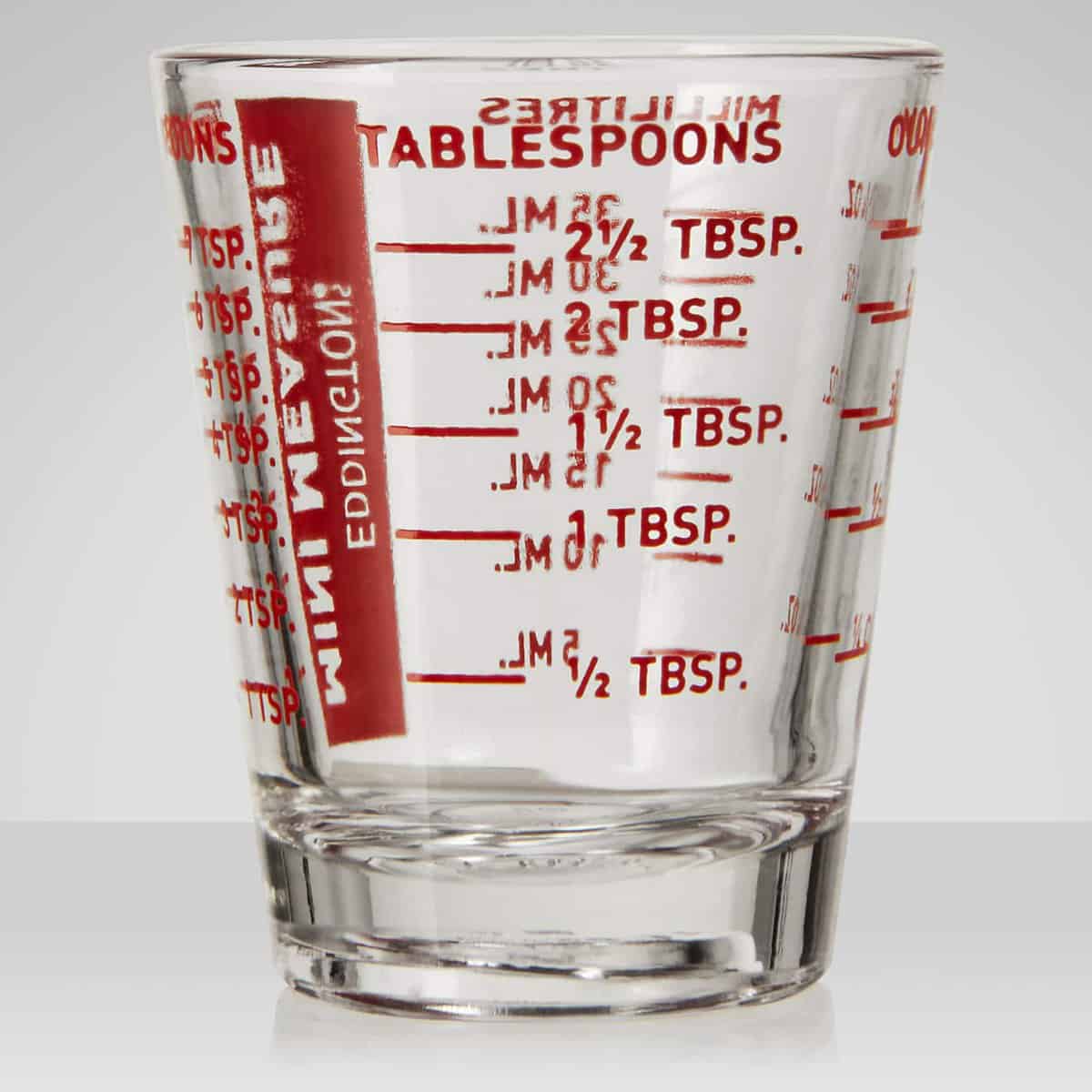 Eddingtons Mini Measure Glass tablespoon teaspoon ounces