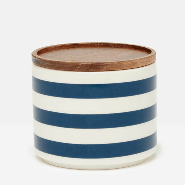 Joules Brightside Medium Storage Canister Stripes Stuff for the Kitchen