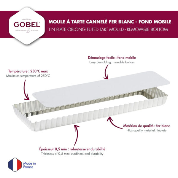 Gobel Rectangular Tart Mould 35 × 11 cm - Image 2