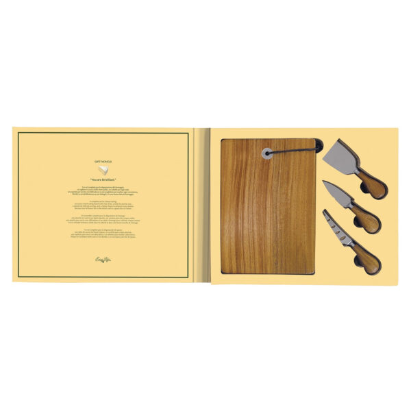 Acacia Wood Cheese Board & Knife Gift Set - Image 2
