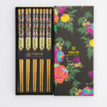 Tokyo Design Studio Chopstick Giftset – 5 Pairs Flower Design - Image 4