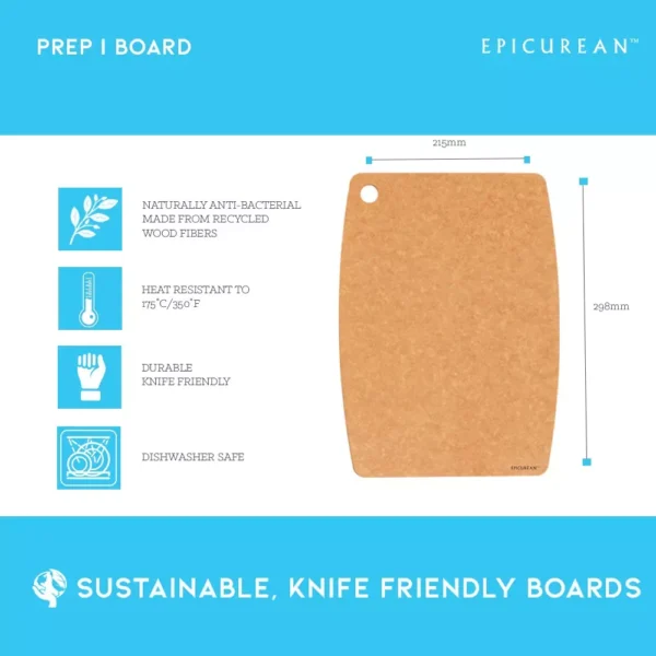 Epicurean Prep Board Natural 30×21 cm - Image 3