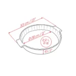 Appolia Ecru Pie Dish - Image 3