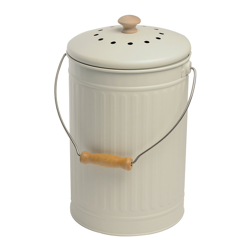 eddingtons-7-litre-compost-pail-chalk-5055922007137-.jpg Eddingtons 7 Litre Compost Pail - Chalk - Image 1