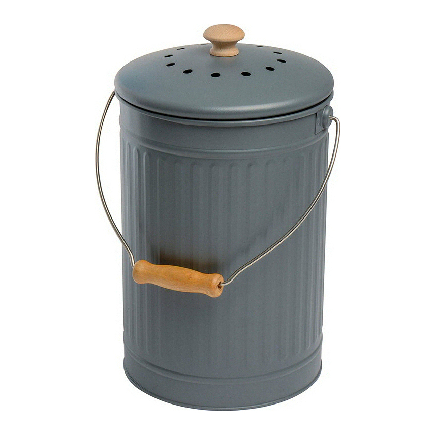 eddingtons-7-litre-compost-pail-charcoal-5055922007144-830101.jpg Eddingtons 7 Litre Compost Pail - Charcoal - Image 1