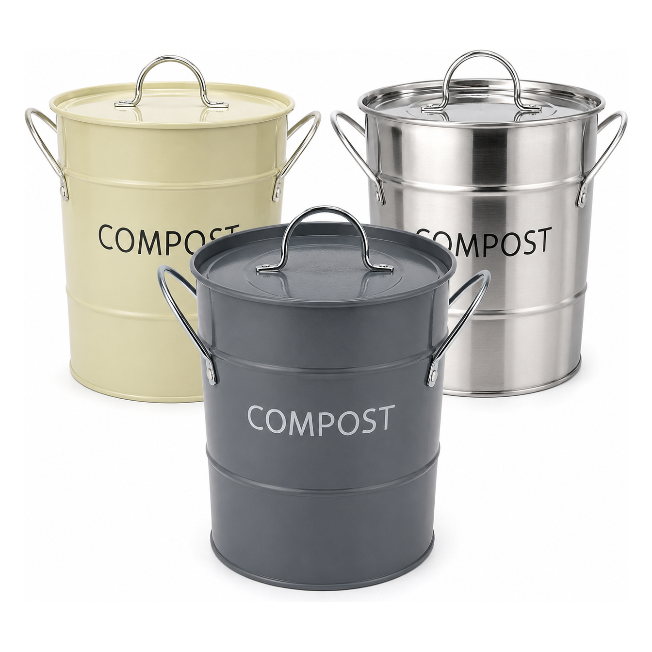 eddingtons-eddingtons-compost-pail-variation-holder-5060021837738-83008.png Eddingtons Kitchen Steel Compost Pail - Image 1