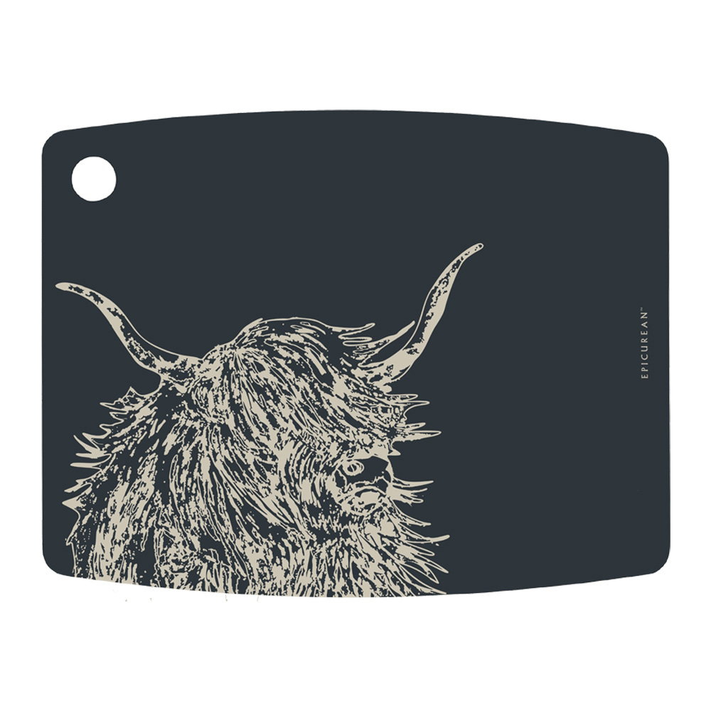 epicurean-epicurean-gourmet-series-slate-highland-cow-298mm-x-215mm-x-6mm-5055922014548-711035.jpg Epicurean Highland Cow Chopping & Serving Board - Image 1