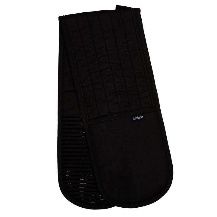 ladelle-lennox-black-double-oven-mitt-9314689996907-41488.png Ladelle Lennox Black Double Oven Mitt - Image 1